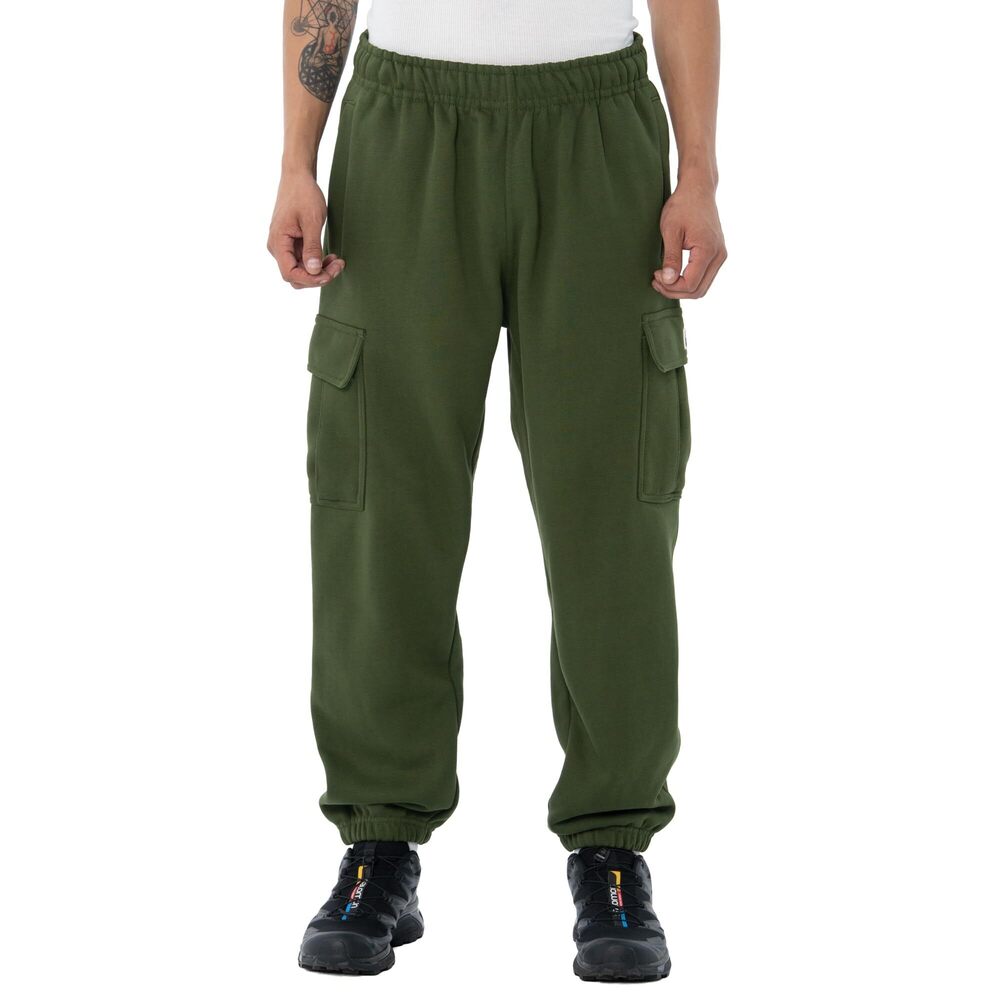 Pro Club Men's Heavyweight Tapered Fleece Cargo Sweatpant, Sea Kelp, Large